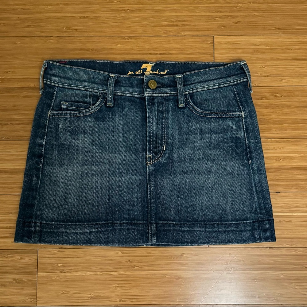 7 For All Mankind Denim Mini Skirt Size 26